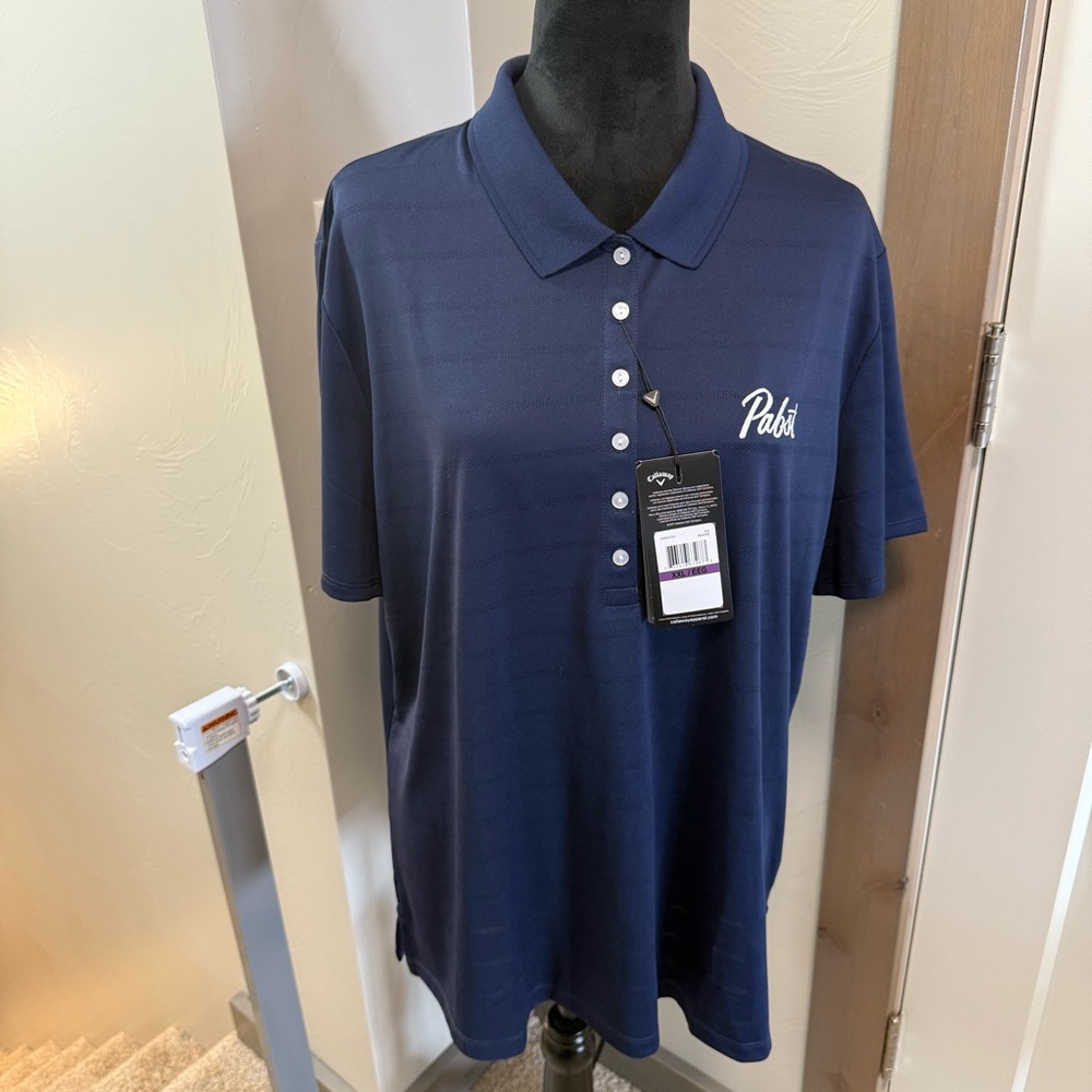 NWT Callaway Ladies Opti-Dri Mesh Polo Vented Breathable Golf Navy Blue‎ XXL